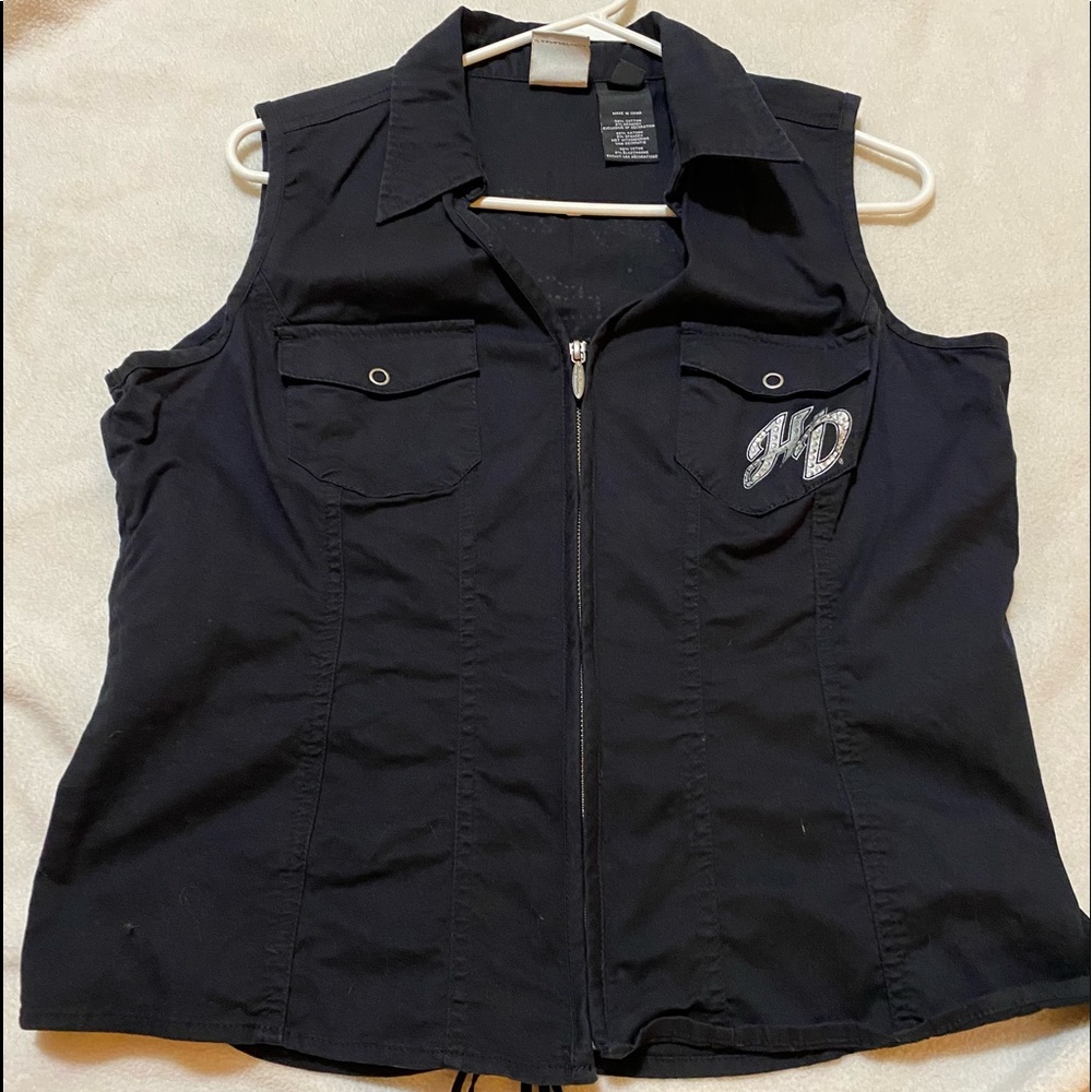 Harley Davidson Zip Up Sleeveless